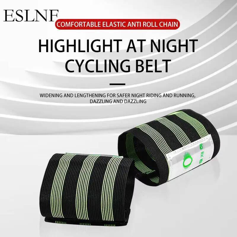 Cycling For Commute - ESLNF สายรัดนิรภัยสำหรับจักรยานแบบสะท้อนแสงแบบสากล สายรัดข้อเท้าแบบปรับได้ สายรัดขาแบบมองเห็นได้ชัดเจน สำหรับจักรยานเสือภูเขา จักรยานถนน