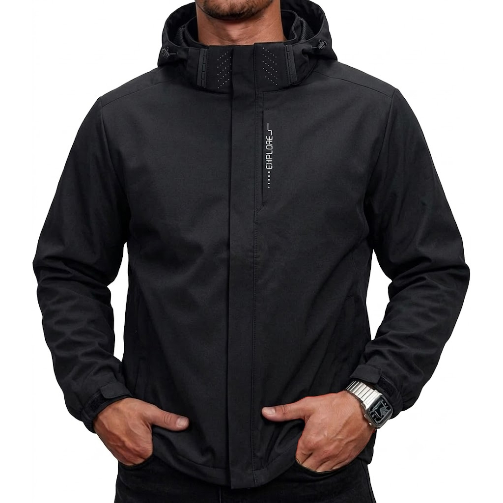 เสื้อแจ็คเก็ตกันน้ำสำหรับผู้ชา - Cycling Rain Jacket Commute บทวิจารณ์และราคา