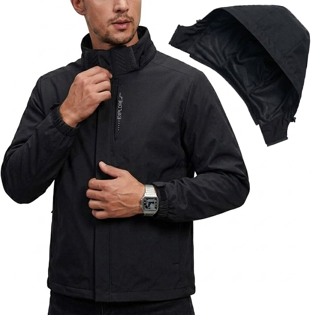 เสื้อแจ็คเก็ตกันน้ำสำหรับผู้ชา - Cycling Rain Jacket Commute บทวิจารณ์และราคา