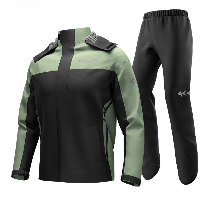 ชุดกันฝนสำหรับมอเตอร์ไซค์ Oxfo - Cycling Rain Jacket Commute บทวิจารณ์และราคา